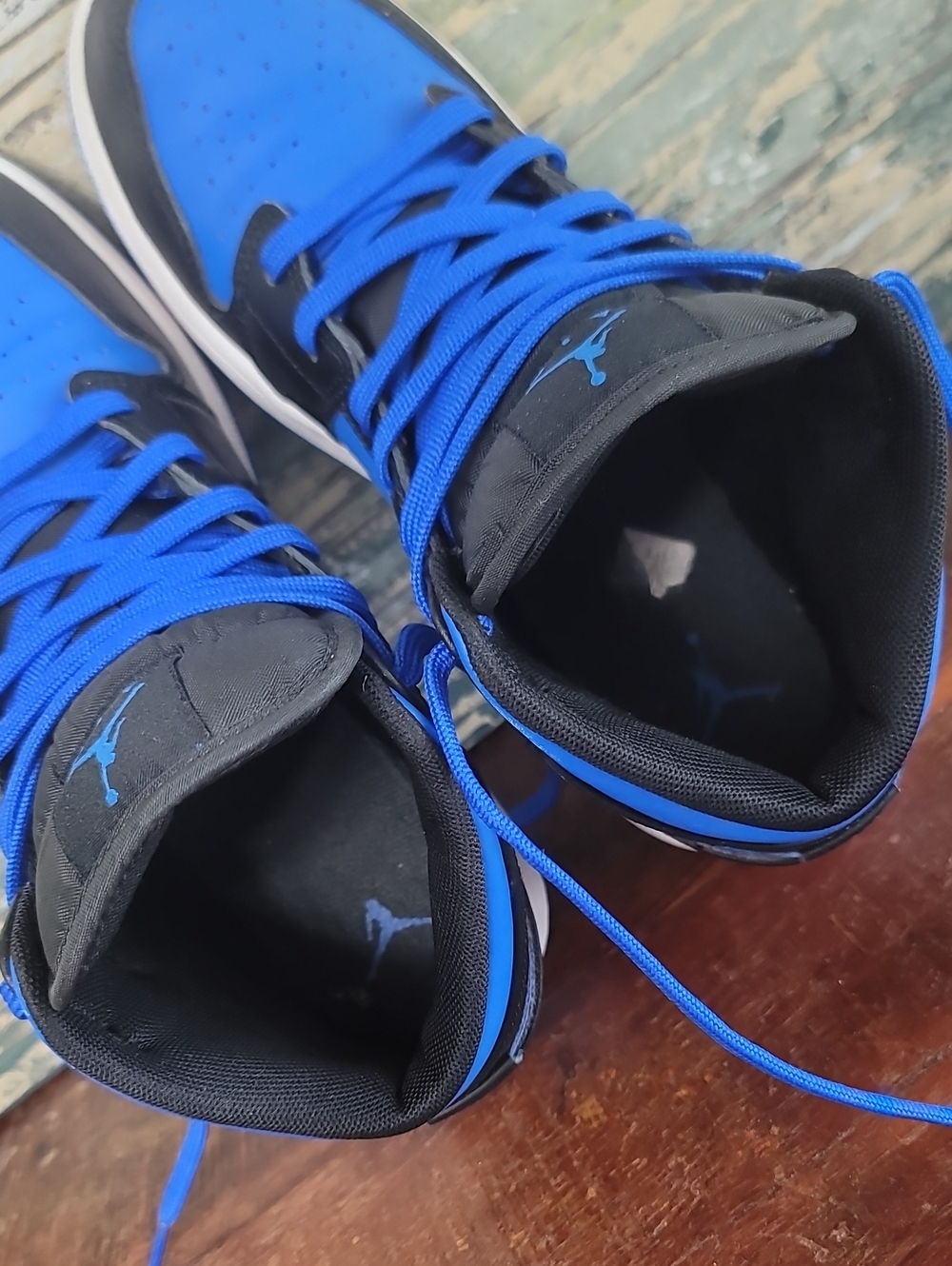 Nike Air Jordan 1 Mid "Black Royal Blue" Wmns 6.5 Great Condition. Fast Shipping - Picture 10 of 12